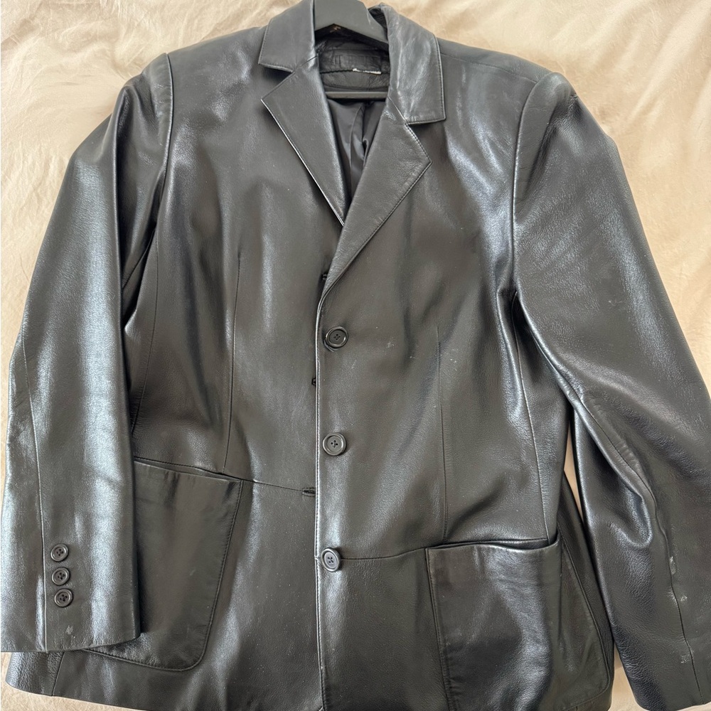Vintage leather blazer